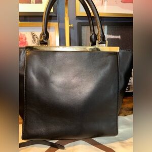 Michael Kors Lana Medium Black Leather Tote / Crossbody Bag
